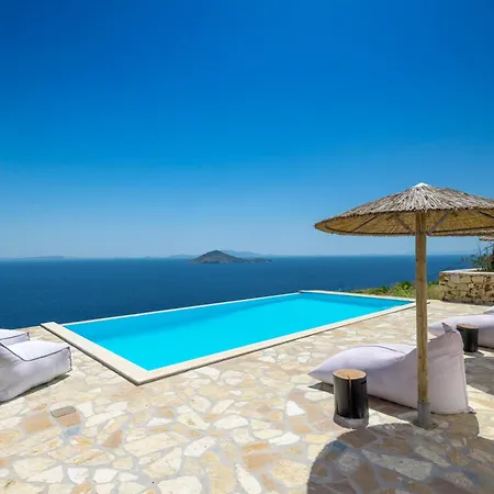 Slow Luxury Hideaway Sophia, Tatyana And Leda With Panorama And Pool Villa Pátmos