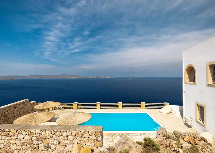 Slow Luxury Hideaway Sophia, Tatyana And Leda With Panorama And Pool فيلة Pátmos