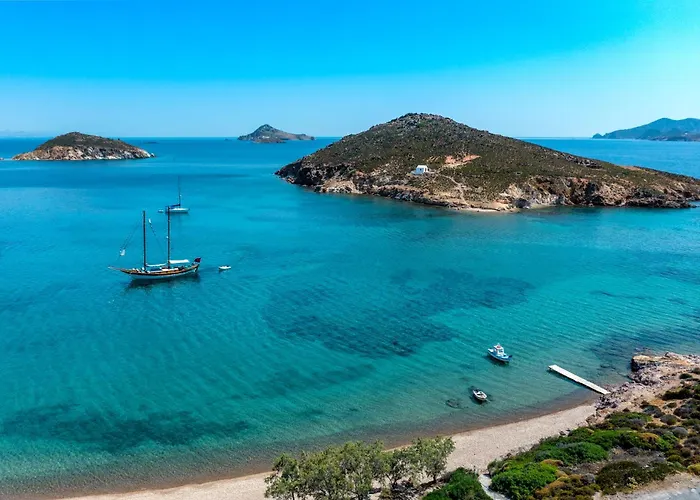 Slow Luxury Hideaway Sophia, Tatyana And Leda With Panorama And Pool فيلة Pátmos